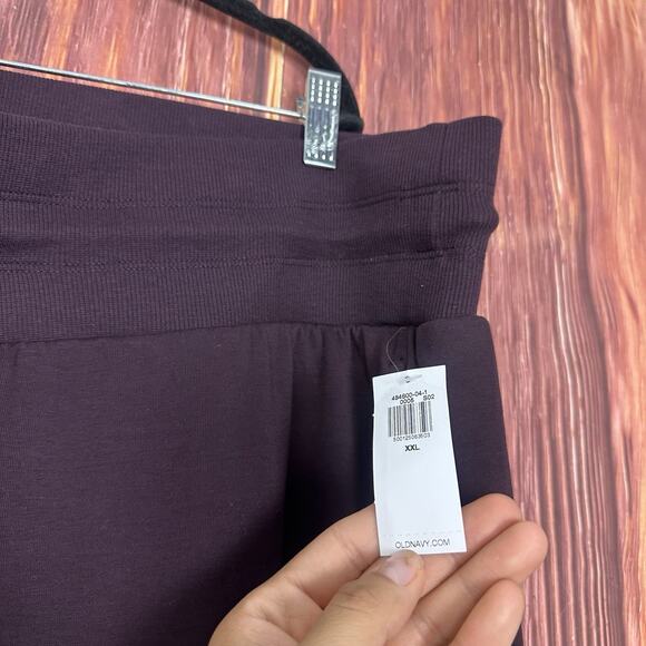 Old Navy Womens Dynamic Fleece High Waisted Burgundy Wide-Leg Sweatpants XXL NWT - Picture 6 of 6
